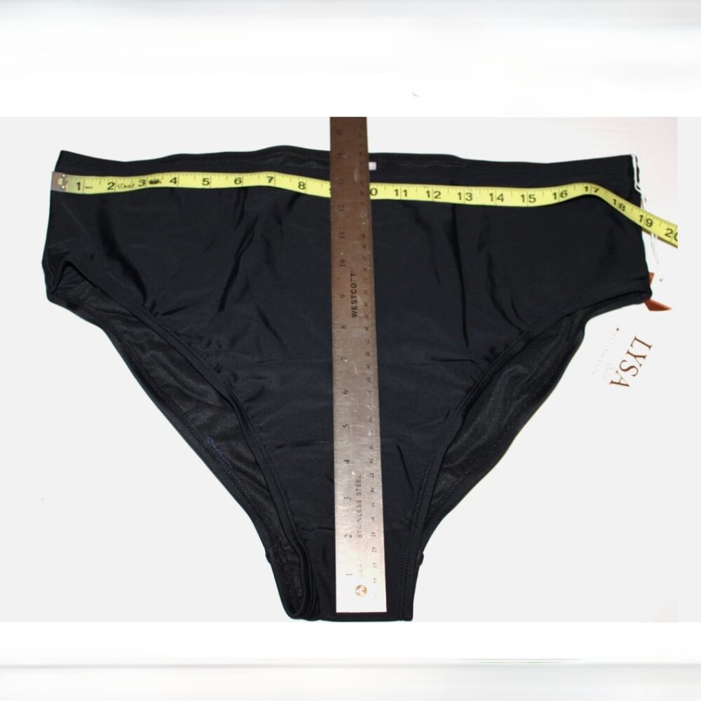 New Black Bikini Bottoms Swimsuit Separates SPF 50 1X Lysa NWT Nylon Spandex